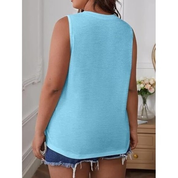 Bliwov Womens Summer Tank Tops Beach Vacation Crewneck XL - Picture 5 of 5